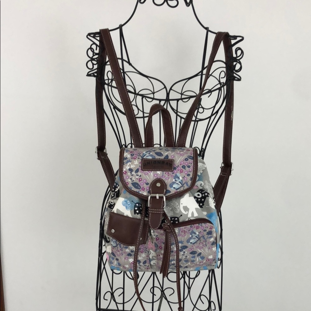 UNIONBAY Floral and Elephant Patterned Backpack